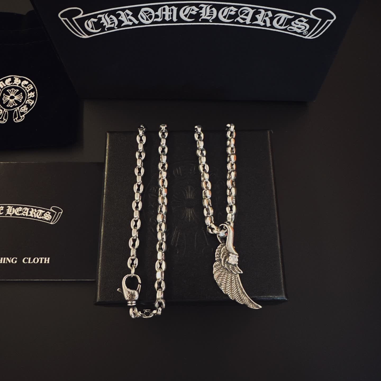Chrome Hearts Wing Pendant Necklace Chrome Hearts Wing Pendant Necklace